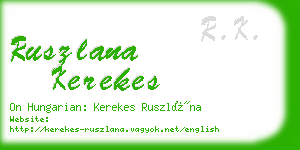 ruszlana kerekes business card